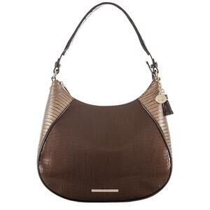 Brahmin black Amira autum regaletto snake/lizard leather shoulder bag